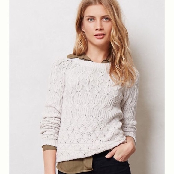 Anthropologie Sweaters - Anthropologie Sparrow Cable-Fuse Pullover Sweater